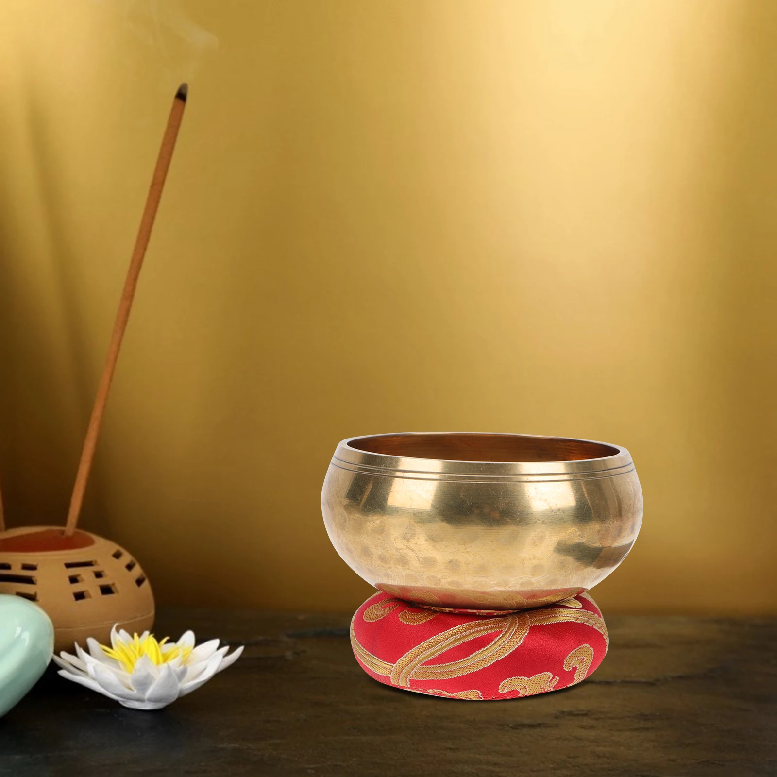 

Elegant Copper Tibetan Meditation Bowl Handcrafted Yoga Chanting Bowl Relaxation