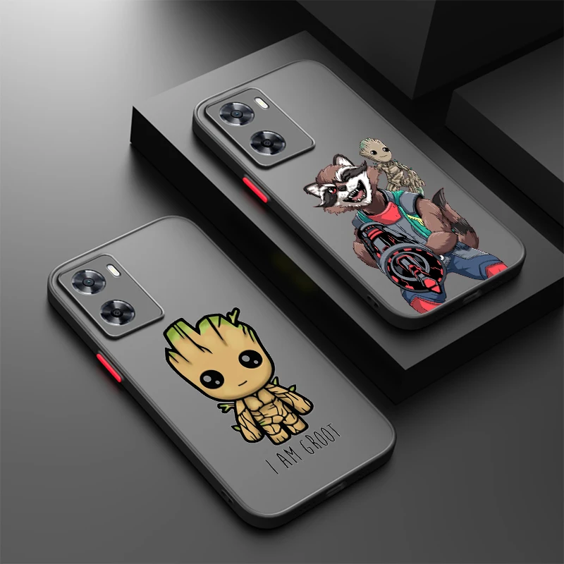 SpiderMan Deadpool Heroic Anime Frosted Translucent For OPPO X5 X3 A54S A5 A94 A16 A53S A57 A74 A72 A96 A98 A78 5G Cover