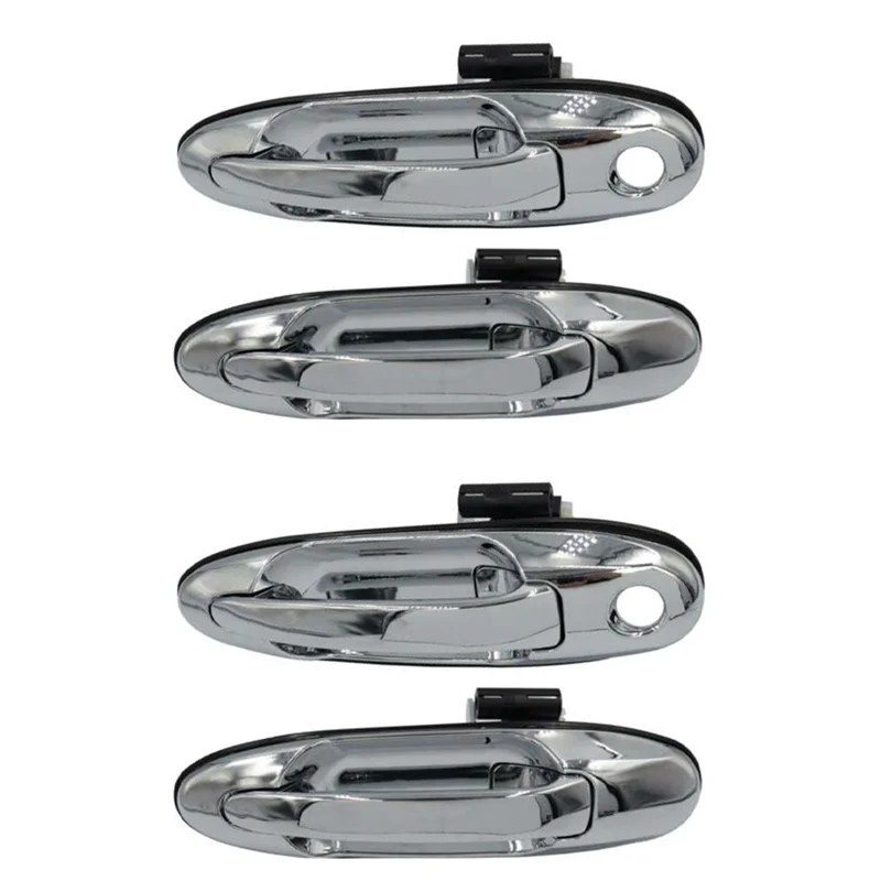 For Land Cruiser LC100 / Lexus LX470 98-07 Car Front Rear Left and Right Exterior Exterior Door Handles (Silver)