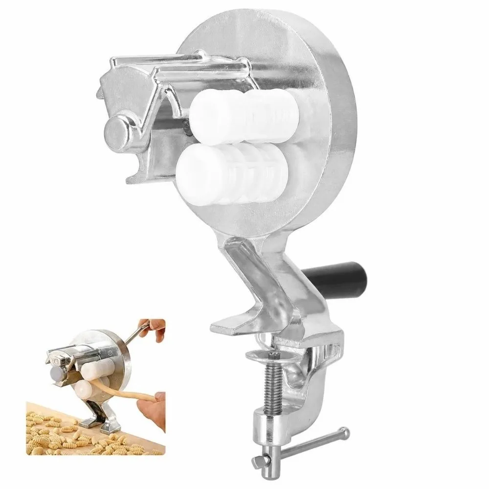Aluminum Alloy Macaroni Maker Silver Non-Stick Surface Pasta Maker Machine Durable Easy Operation Manual Pasta Extruder