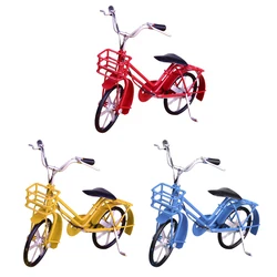 Vintage Metal Street Bike Model Dollhouse Miniature Ornaments