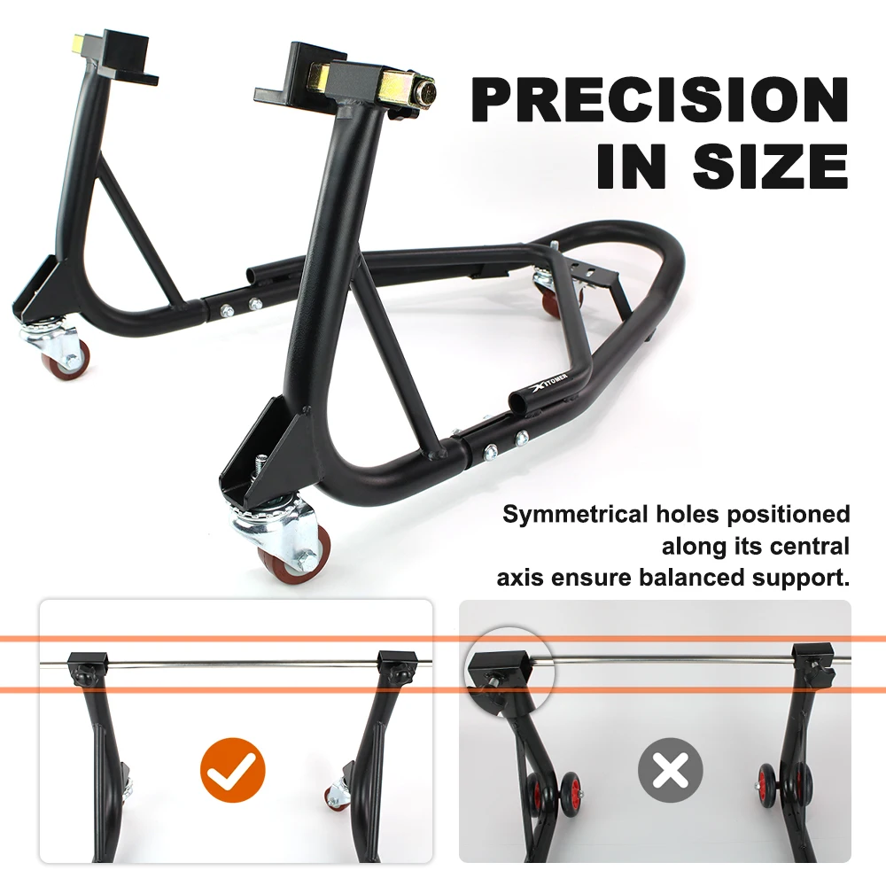 Motorcycle Steel Rear Wheel Support Stand Universal Motorcycle Rear Lift Stand Wheel Support Kickstand Frame Tire Repair Tool view 2
