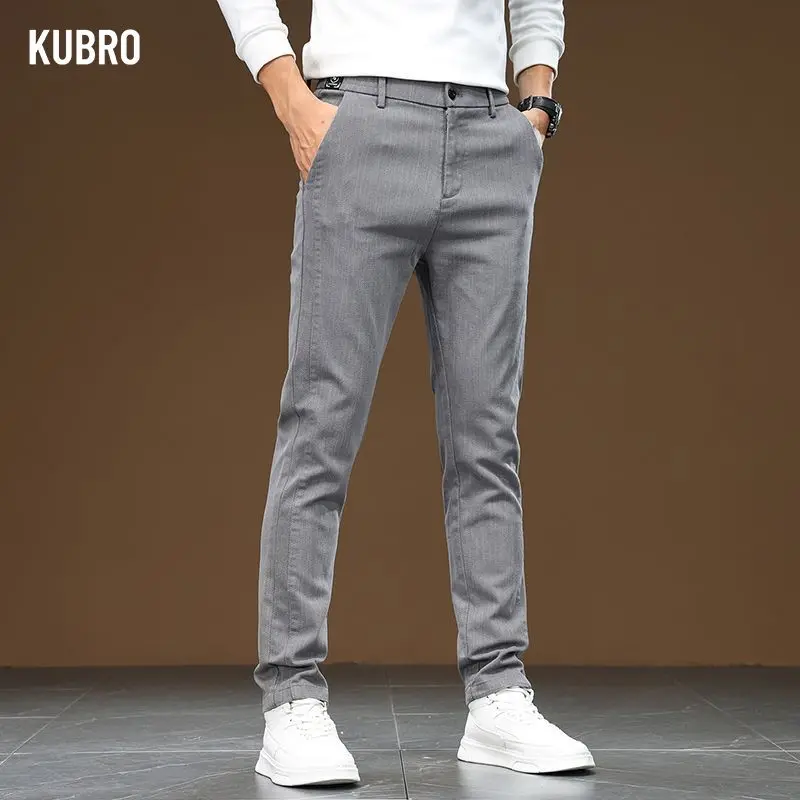 Autumn and Winter Men's All-matching Imitation Cattle Pants Plush Thickening Plush and Padded Casual Pants for Men