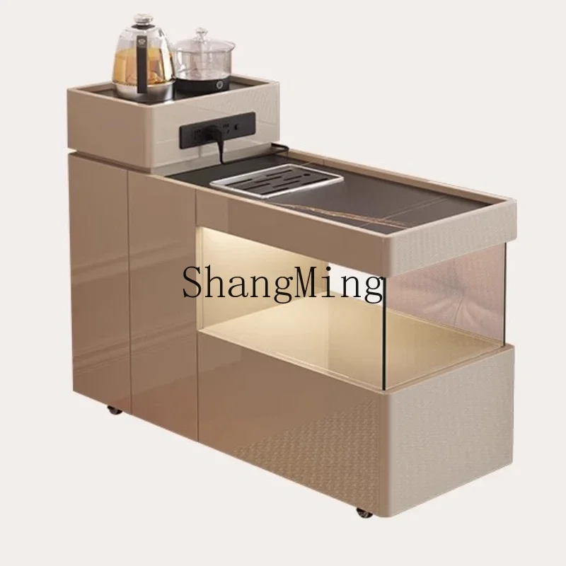FG good-looking sofa side tea cabinet living room light luxury high-end trolley with kettle