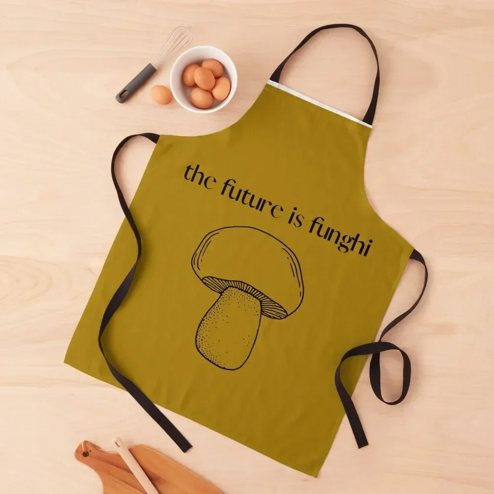 

The Future is Funghi Apron with pockets Dress Restaurant Apron