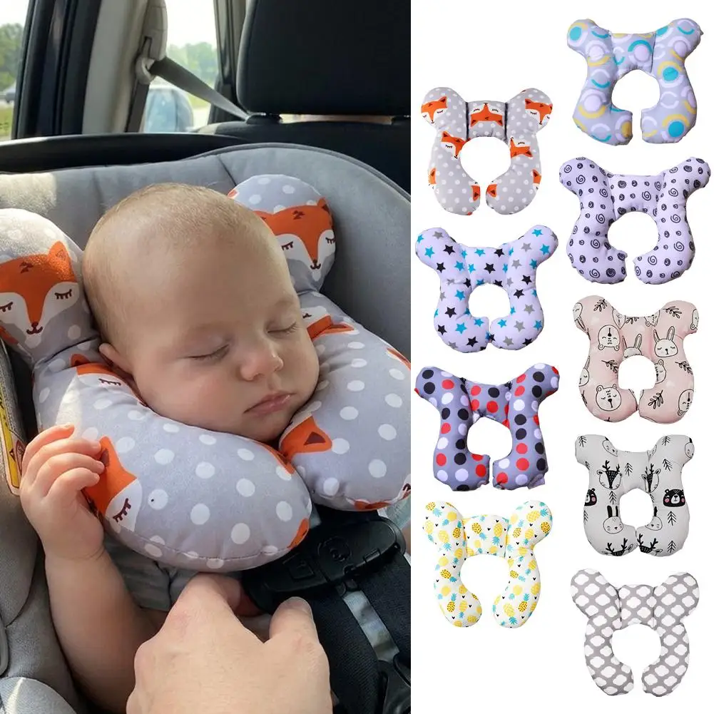 Protective Travel Car Seat Head And Neck Pillow Soft Neck Support Pillow Children U Shape Headrest Head Protection Cushion