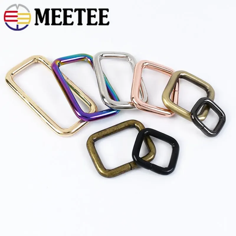 50Pcs Metal Buckles for Strap Belt Webbing Ring Handbag Chain Ribbon Adjuster Clasp Hooks DIY Hardware Accessories