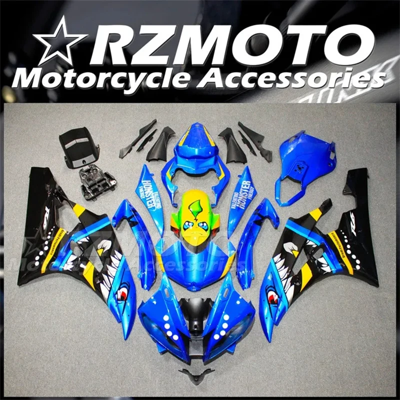 4Gifts Injection mold New ABS Motorcycle Bike Fairings Kit Fit for YAMAHA R6 06 07 2006 2007 Bodywork Set Custom Blue Shark