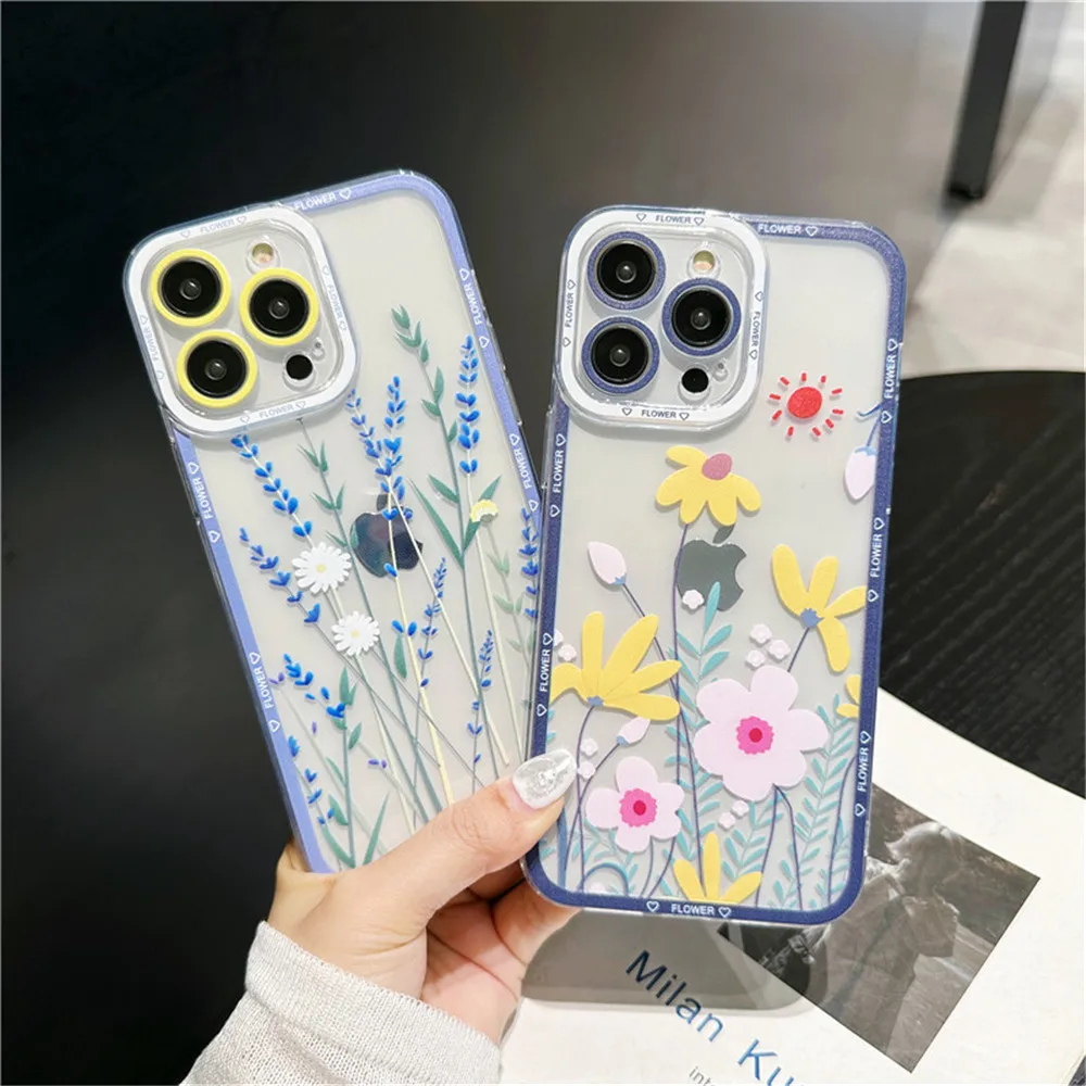 Flower Phone Case For Huawei P20 P30 P40 P50 P60 Pro Lite Plus Y9 Prime 2019 Y9A Y7A Y8P P Smart 2021 Nova Y61 Y70 Soft Cover