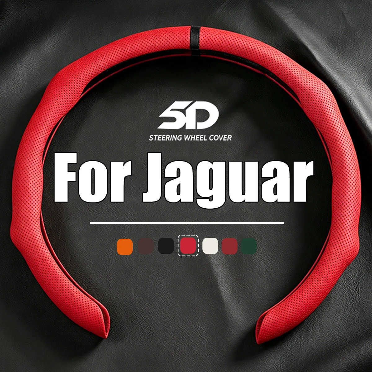 NAPPA 38cm Car Steering Wheel Cover Booster Cover For Jaguar XJ X308 XK X100 F‑PACE F‑TYPE X152 XK X150  Non-slip Accessories