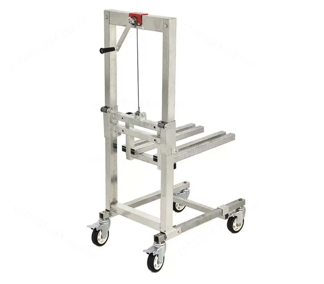 Loading Artifact Lifting Handling Stacker Forklift Lift Portable  Folding Retractable Trolley Bearing 60Kg Adjustable Hand Cart