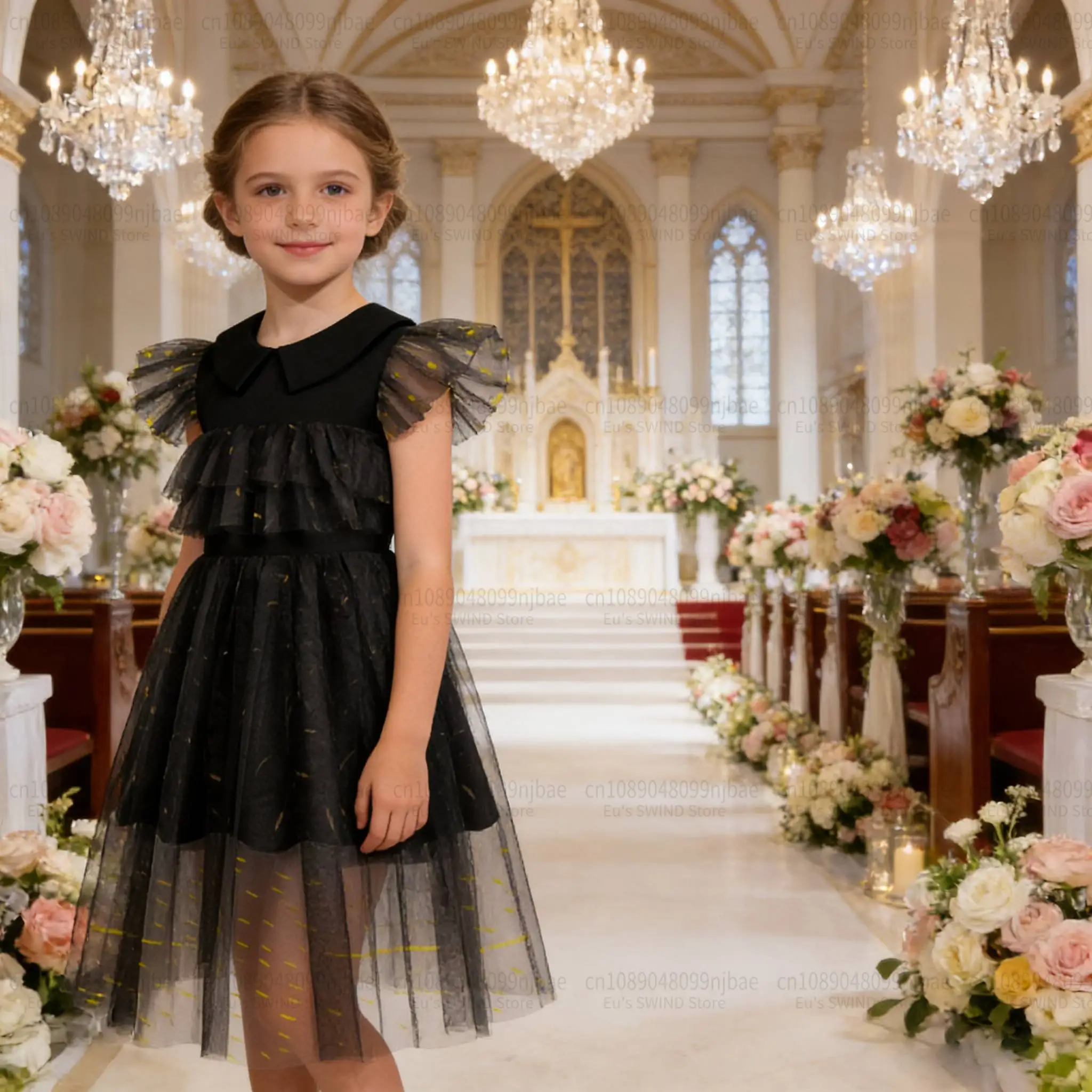 vestido-preto-de-princesa-para-meninas-vestido-de-festa-infantil-dama-de-honra-baile-de-formatura-moda-feminina-renda-roupa-de-aniversario-fantasia-para-apresentacao