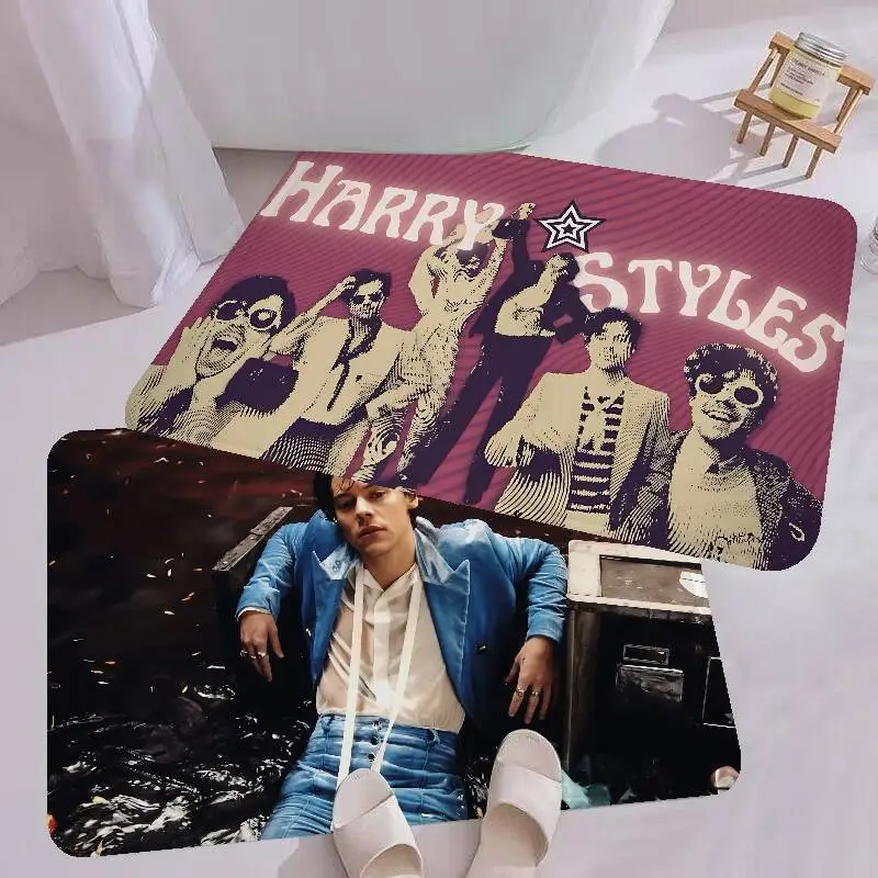 Classic Pop Singer H-Harry S-Styles Floor Mat Cheaper Anti-slip Modern Living Room Balcony Printed Bedside Mats