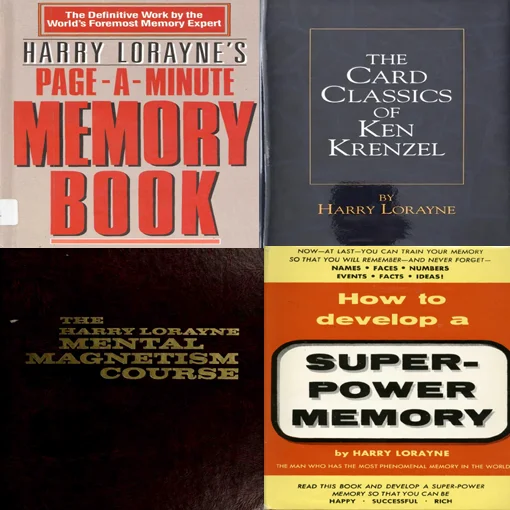 Page-a-Minute Memory Book,The Card Classics of Ken Krenzel,Mental Magnetism Course,How to Develop a Super Power Memory by Hary