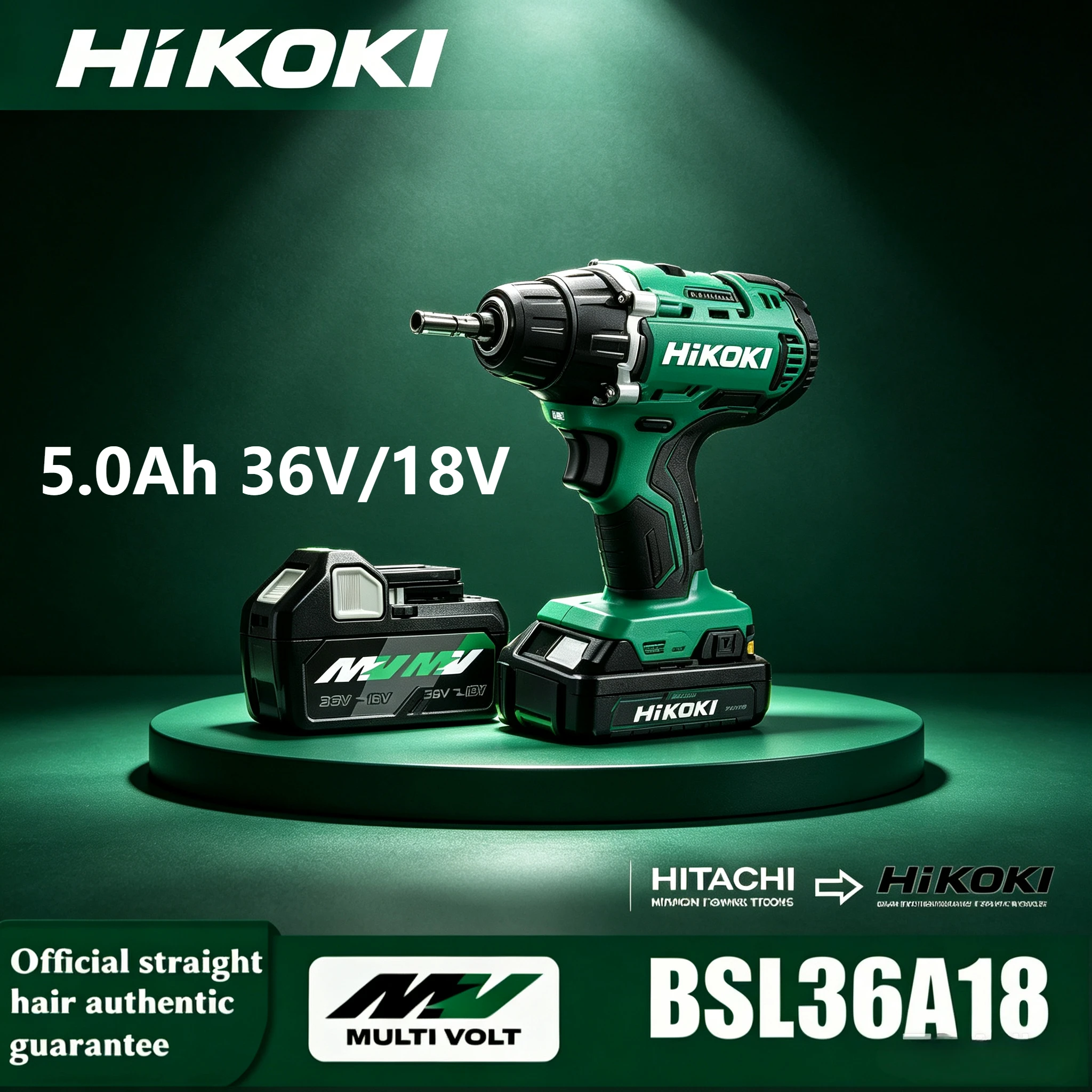 18V/36V 5.0Ah Original HiKOKI BSL1850 Li-ion Battery , For Hitachi Power Tools High Cell Density Robust Build