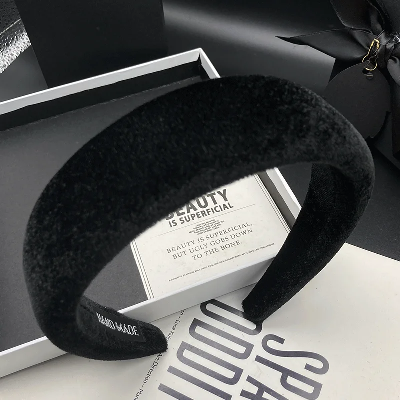 Neue Wildleder-Haarspange für Frauen mit hohem Haaransatz und Haarband-Accessoires für Haarkompression im Freien und Gesichtsreinigung. – Detail 4