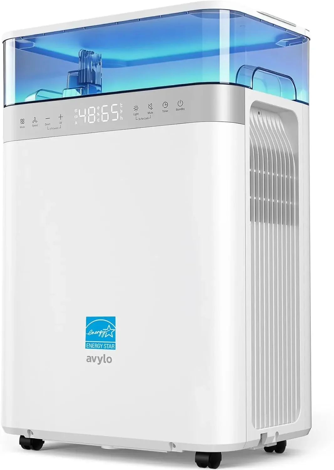 5000 Sq.Ft Energy Star Most Efficient 2025 Dehumidifier, Max 90 Pint/Day, Top Mounted 2.11Gal Tank, Auto Defrost, White