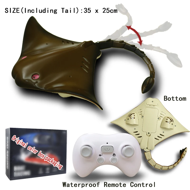 2.4G Remote Control Shark Underwater Water Simulation Fish Shape Swimming Electric Toys for Boys Kids Children Bathtub Pool Bath