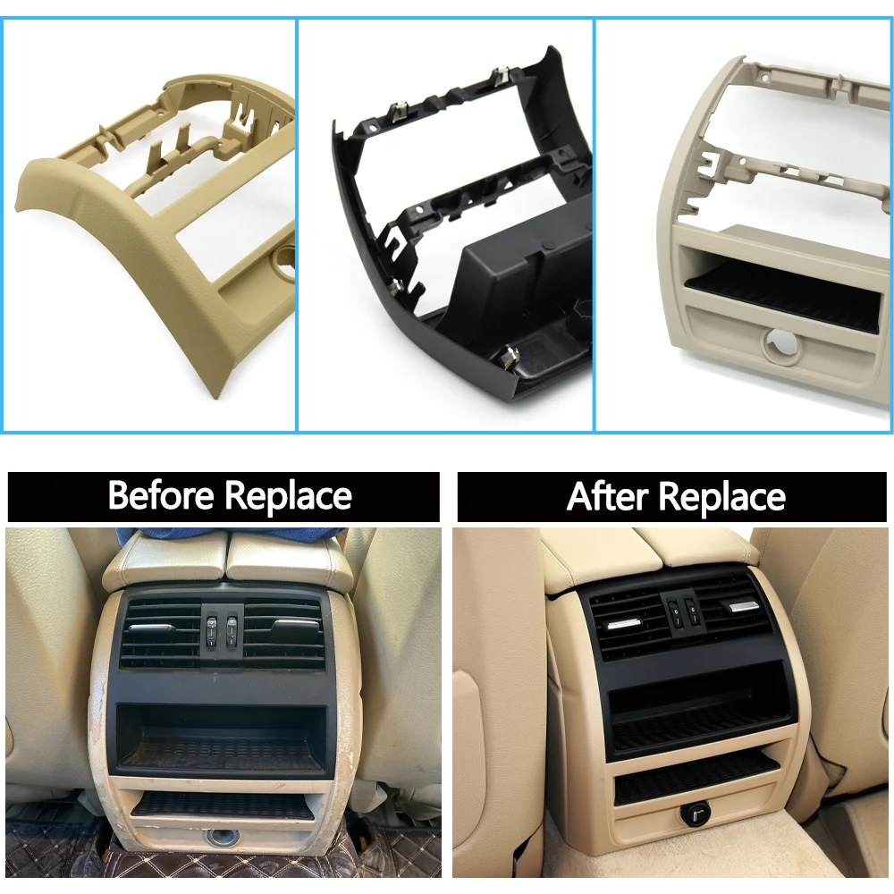 Upgraded Rear Air Vent Grille Outer Surrounding Frame Replacement For BMW 5 Series F10 F11 F18 for 520i 523i 525i 528i 535i