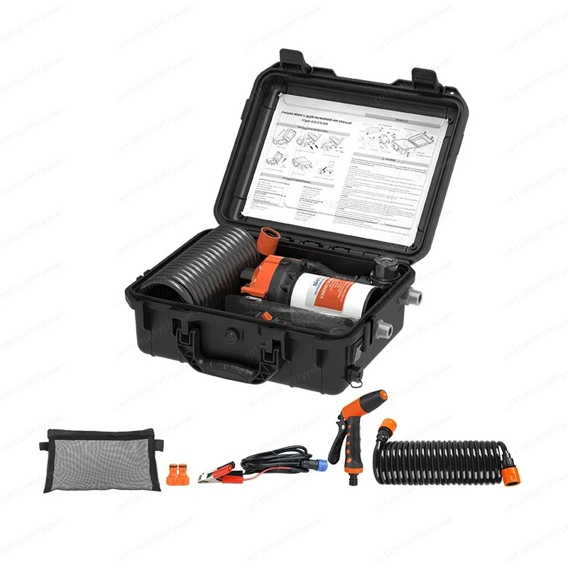 12V Portable High Pressure Water Gun – Yacht & Car Washing Kit, Marine Deck Cleaner, Multi-Purpose Pressure Washer with Hose