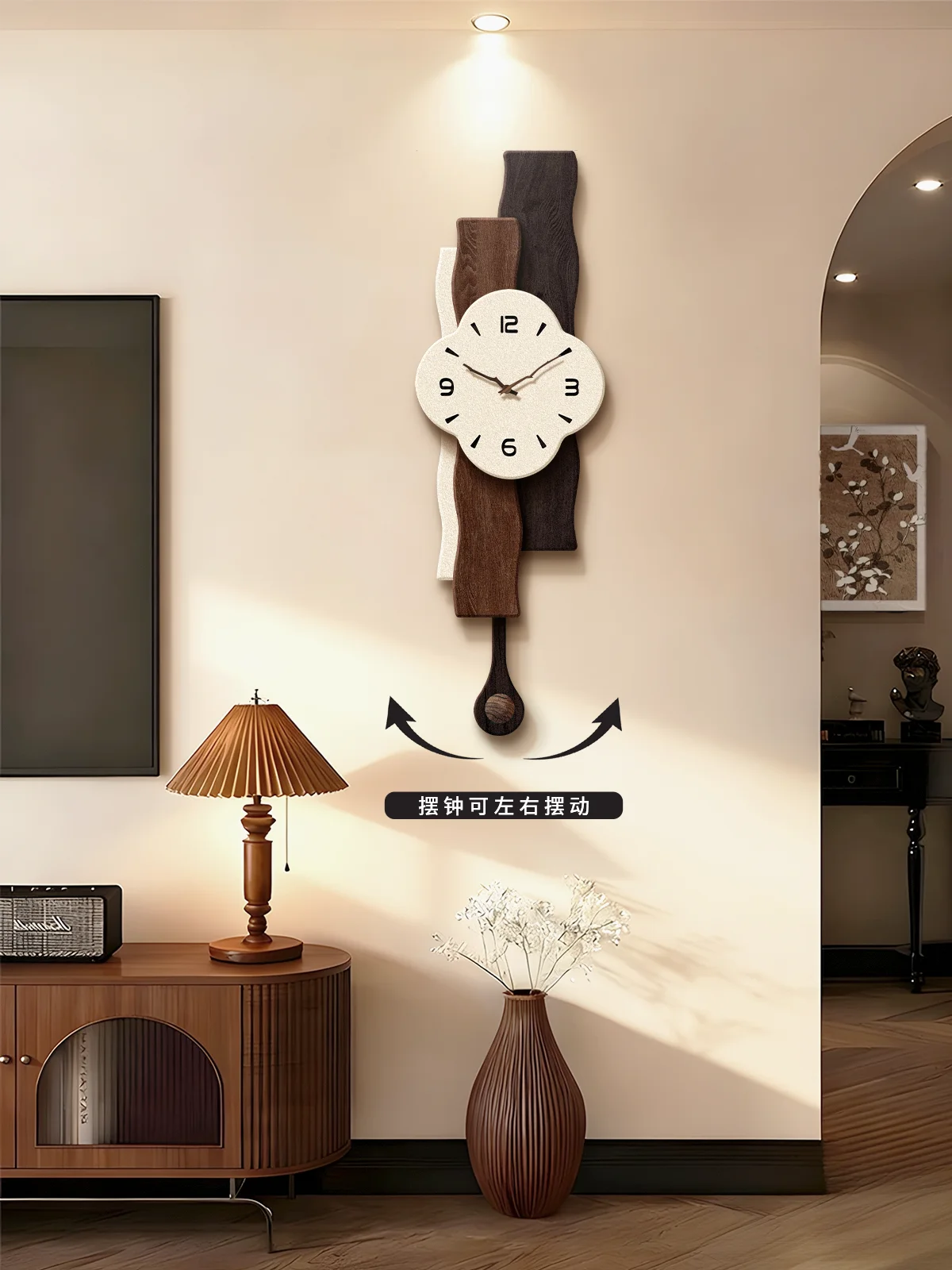 Retro Clock Wall Clock Living Room Antique Clock Wall Creative Home Dining Room Wall Watch