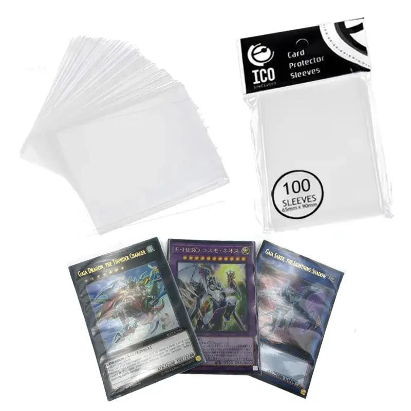 200pcs(2Packs) 65*90mm Card Sleeve Cards Protector Magic Killers of Three Kingdom Football Star Card Transparent Board Games