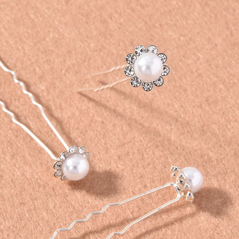 

20 шт., жемчужная U-образная заколка для волос, стильная застежка для волос невесты, аксессуары для волос, свадебная вечеринка, повседневное использование, женская заколка для волос, U-образная заколка для волос