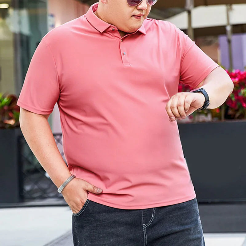 Summer Plus Size Shirts 9XL 8XL 7XL Bust 142cm Thin Loose Polo Shirts Men