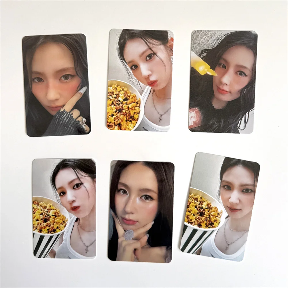 Kpop Idols Miyeon 2nd ألبوم صغير MY LOVER Photocards 6 قطعة/المجموعة مزدوجة الجانبين الطباعة مشرق فيلم LOMO بطاقة المشجعين جمع بطاقة