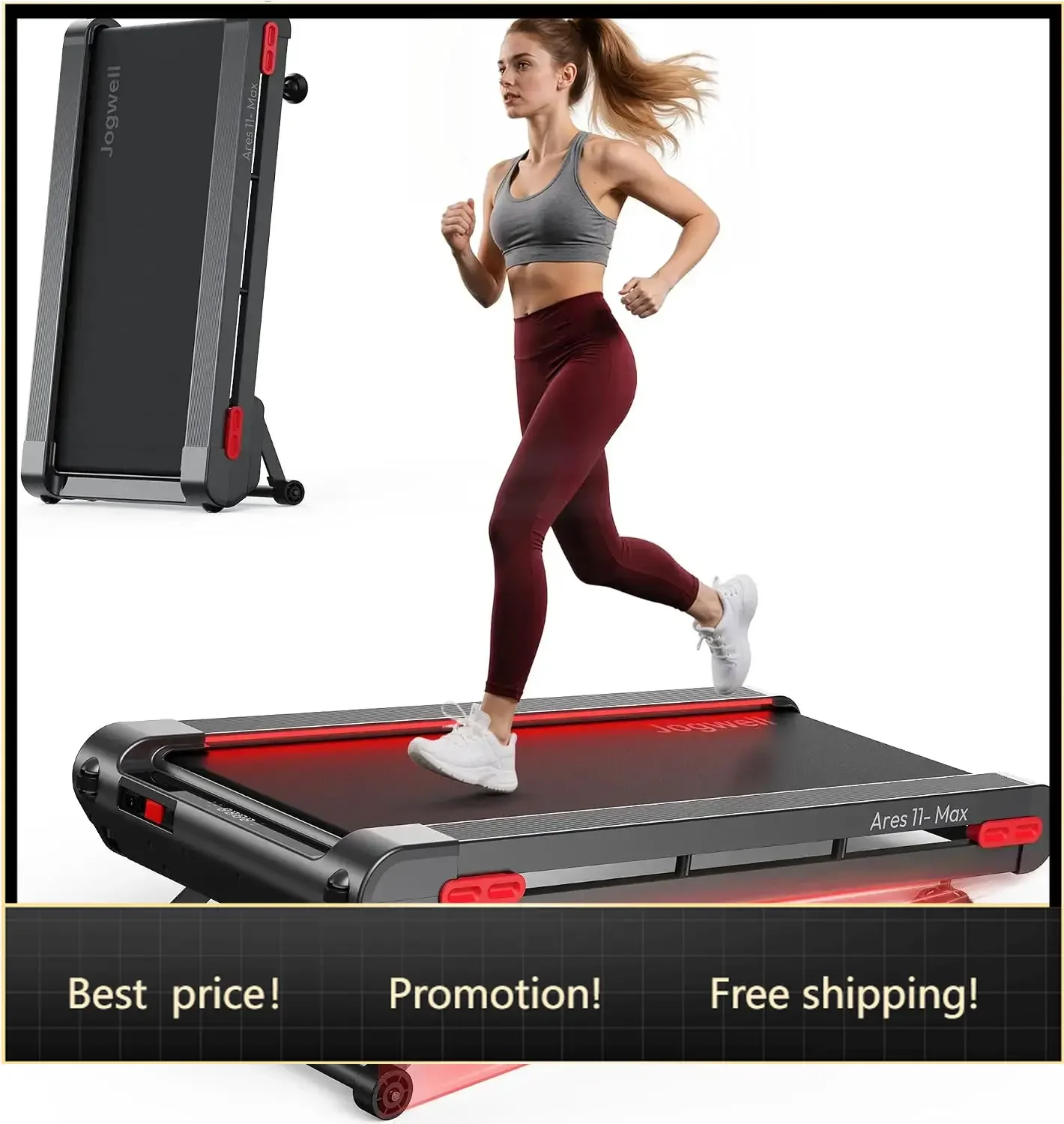 Walking Pad Treadmill with 12%/20% Auto Incline, 43