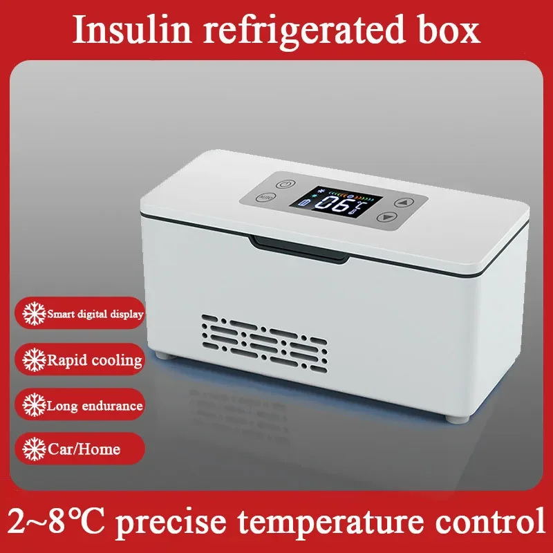 Car Portable Refrigerated Box Cool Box Cooler For Drug Growth Hormone Interferon Insulin USB Charging Thermostat Mini Fridge