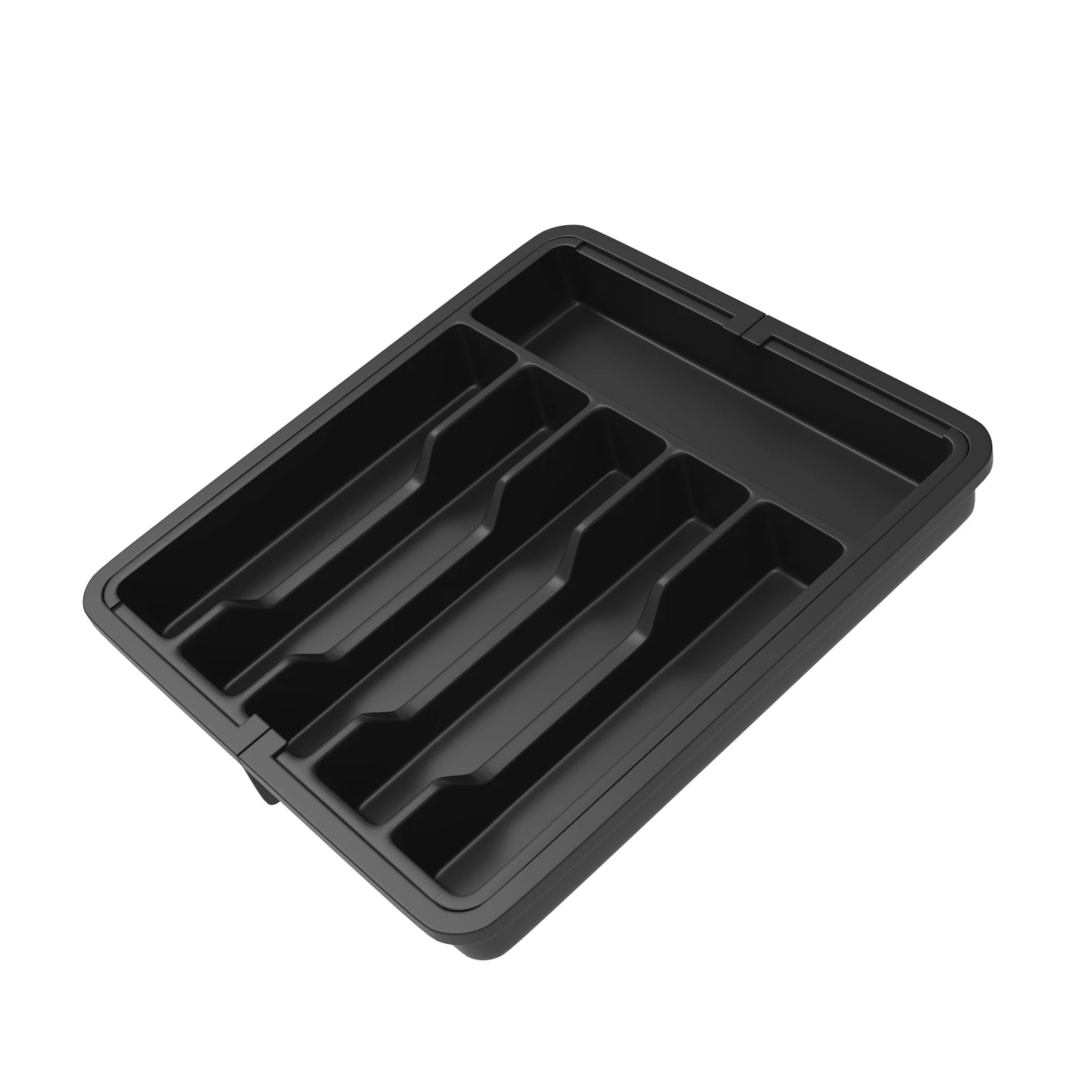 صينية أدوات المائدة البلاستيكية منظم درج الأواني مقاوم للماء صينية تخزين قابلة للتوسيع للمطبخ 6-8 مقصورات سعة كبيرة