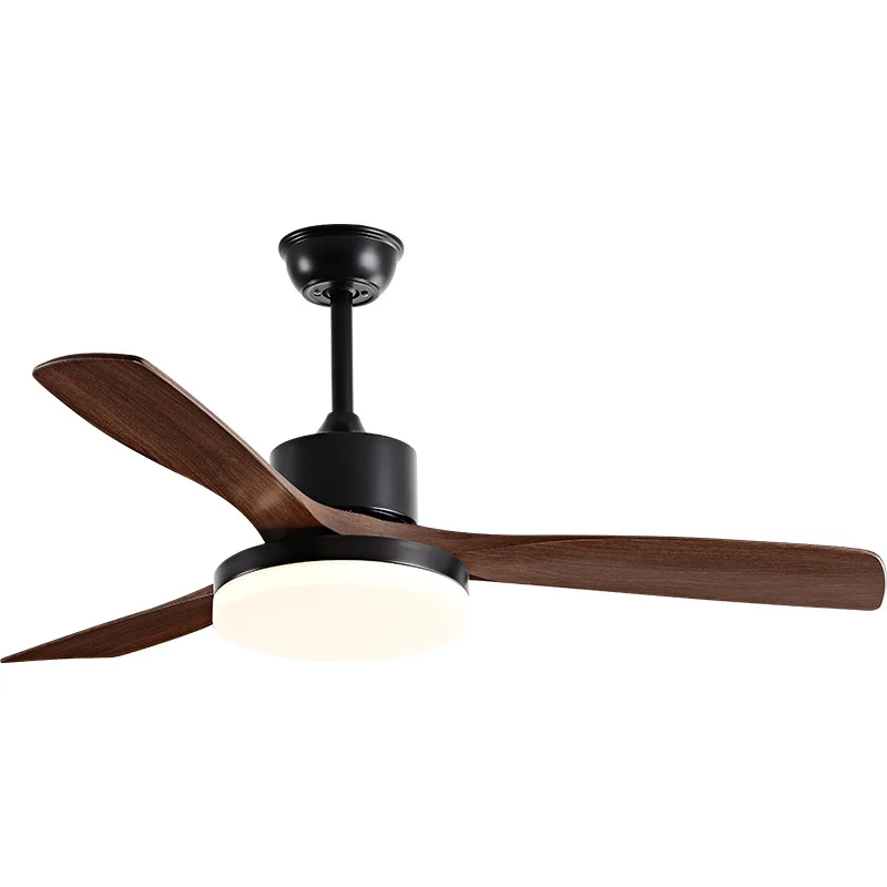 

Retro dining room ceiling fan light, living room light, fan integrated silent variable frequency fan light