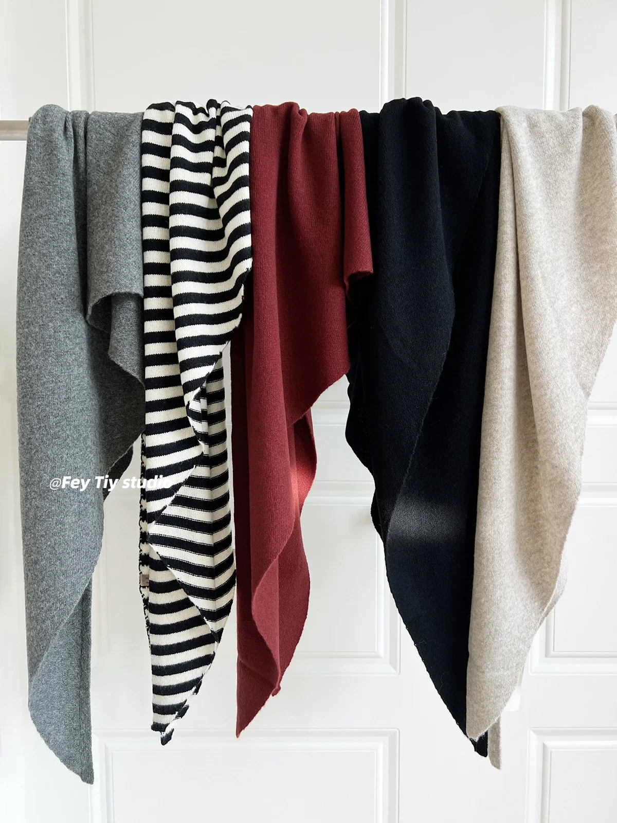 Chal australiano de lana 100% agrandado para otoño e invierno, nueva bufanda triangular cálida, bufanda tejida para mujer