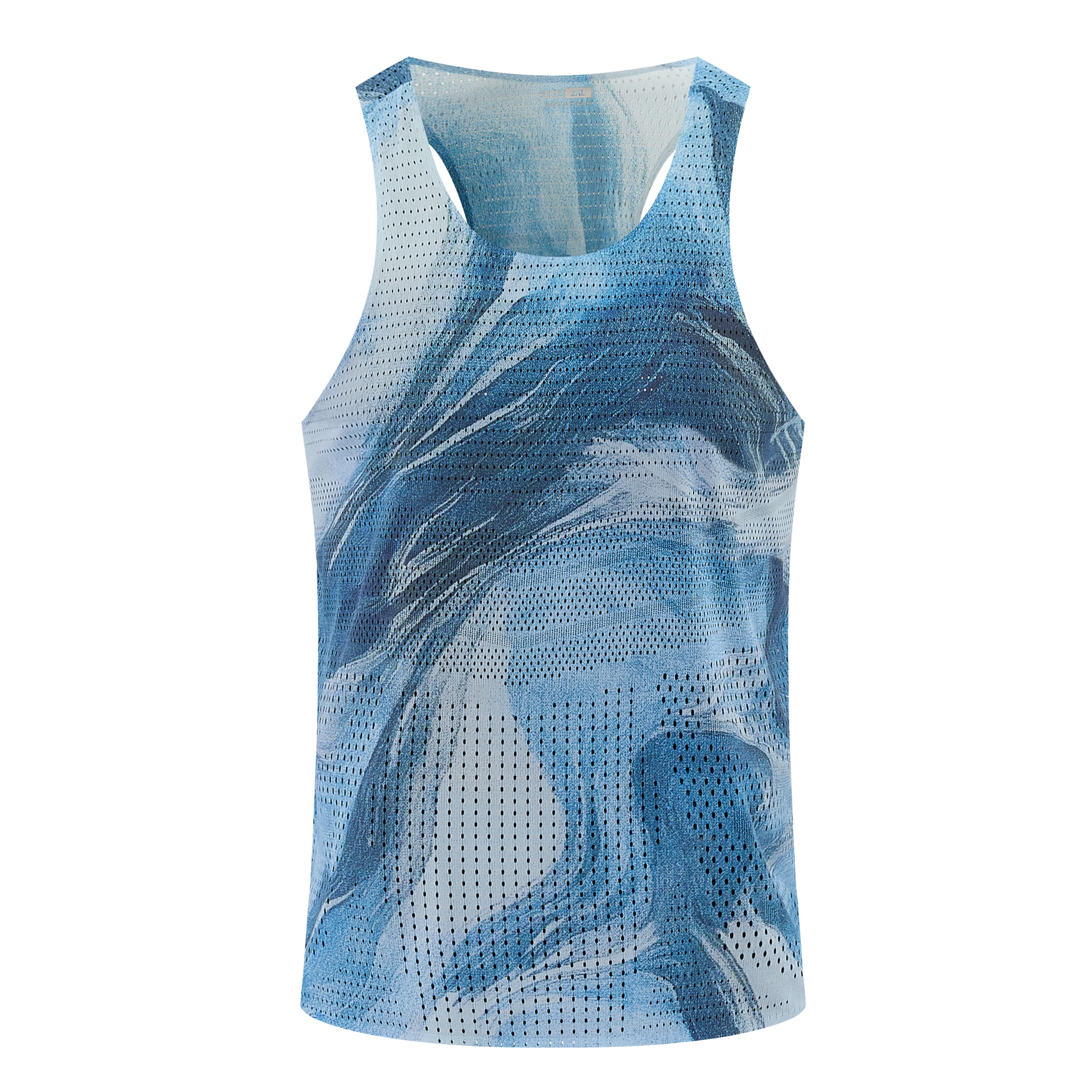 Mens Running Vests Hole Breathable Ultralight Tops Marathon Athletics Speed Outdoor Sport Gym Fitness Sleeveless Shirts Clothing