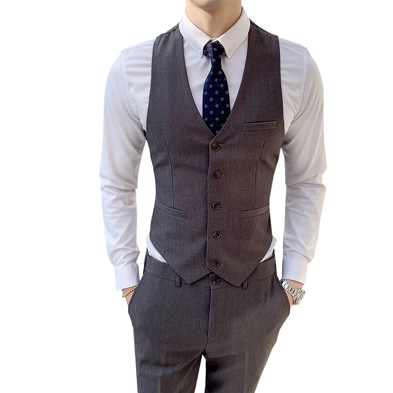 44 Suit vest men groom wedding suit best man vest set slim vest pants suit