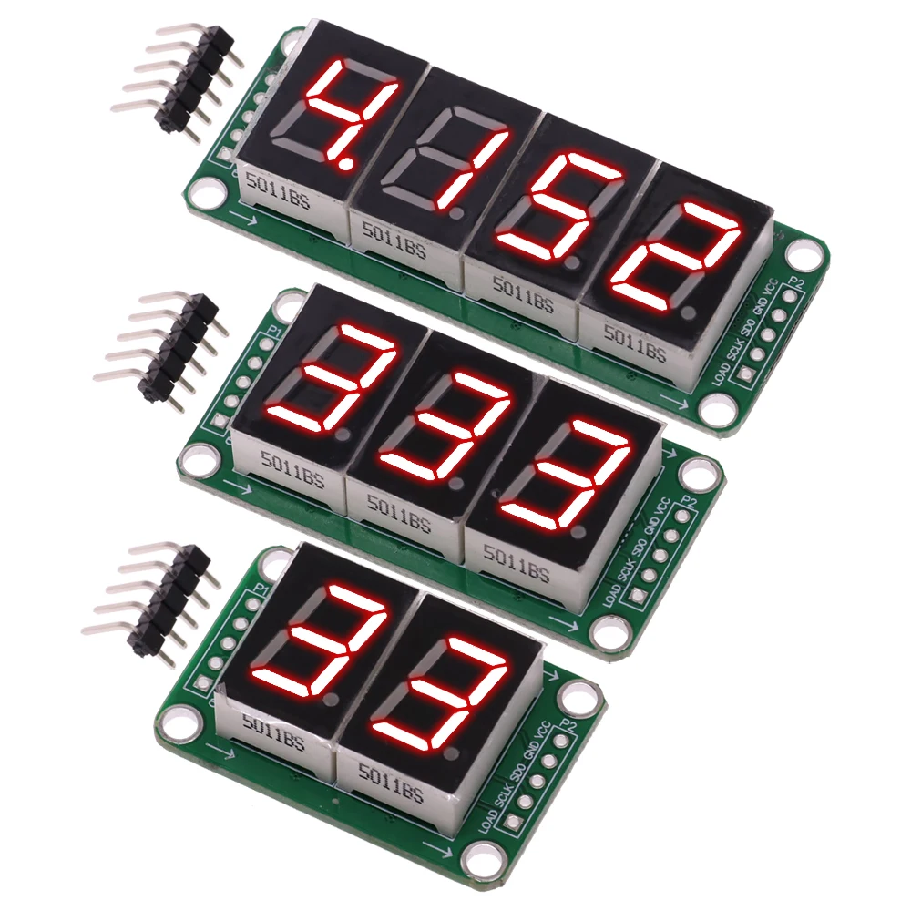 Red Digital Tube Module 74HC595 Static Drive 2 3 4 Segment LED Display Seamless Series Connection 0.5 inch