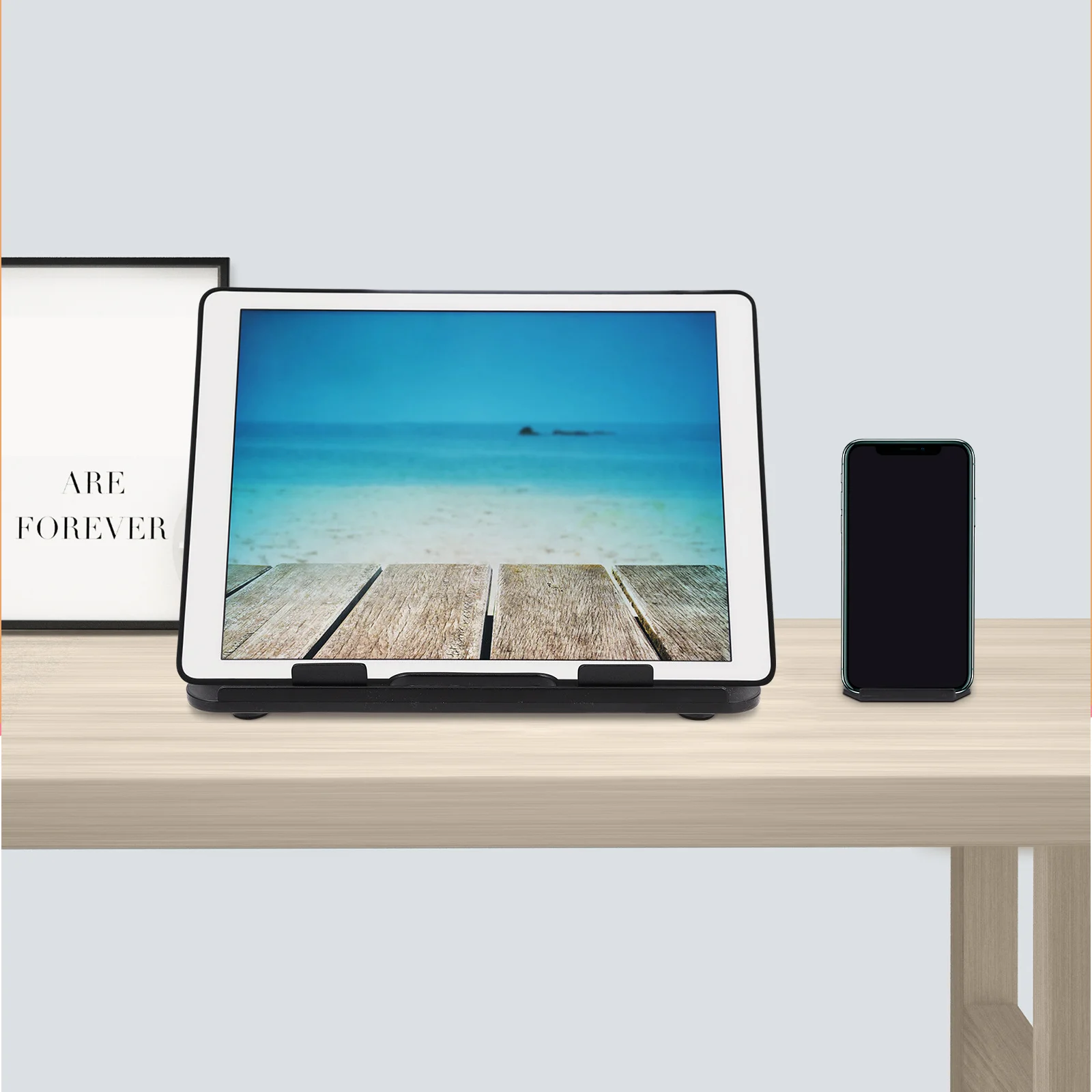 

1 set 1 Set Laptop Riser Premium Abs Foldable Desk Stand Non-Slip Portable Laptop Holder For Office Coffee Shop Library Use