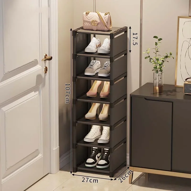 Shoe Rack Storage Organizer 5-7laye Shoe Cabinets Shoes Storage Rack Space Saving Sneakers Organizer for Wall Corner Shoes Shelf