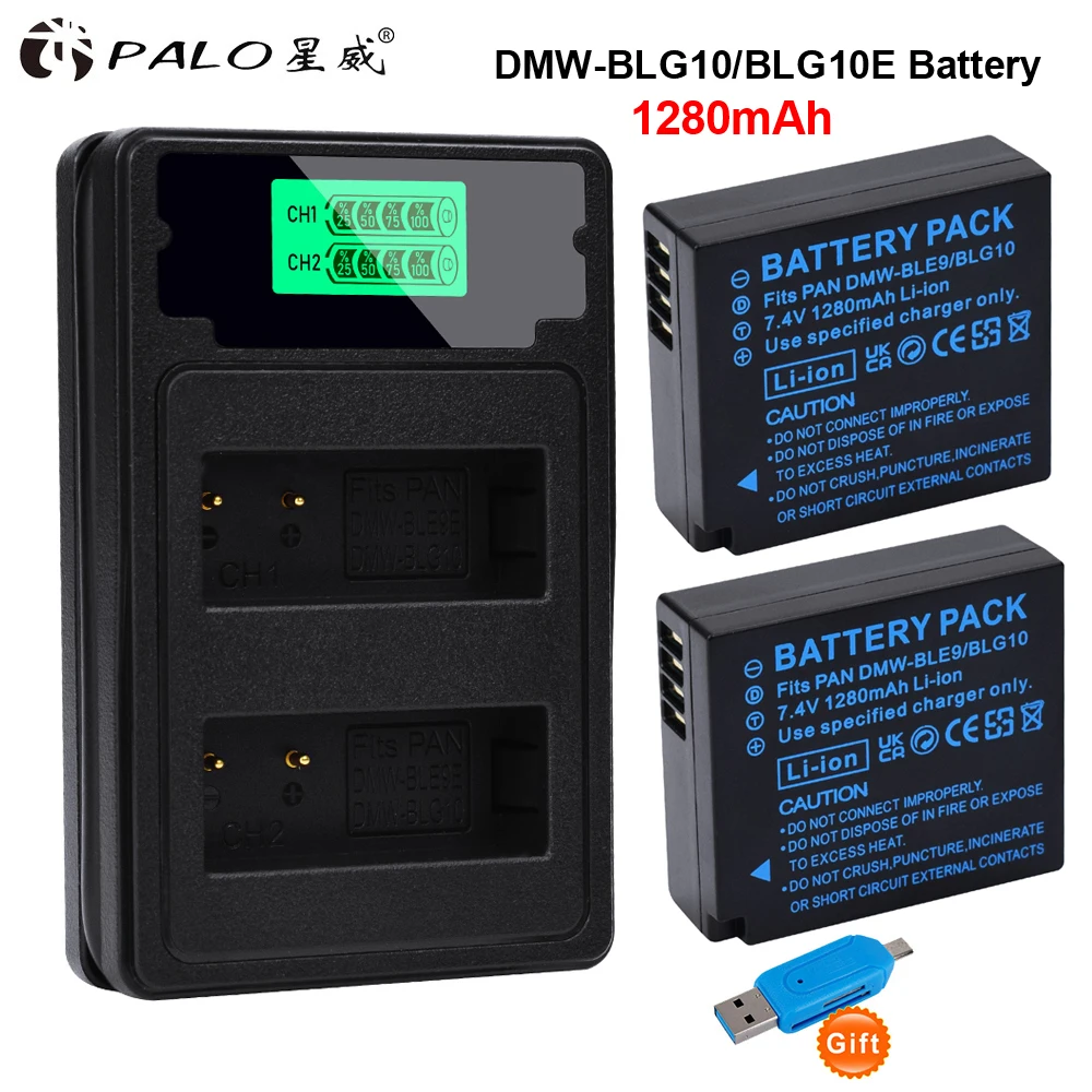 PALO DMW-BLG10E DMW BLE9 BLG10 Battery for Panasonic Lumix TZ100 LX100 GX7 GX80 TZ90 GX9 TZ80 TZ91 TZ92 TZ200 GF3 GF5 GF6 Camera