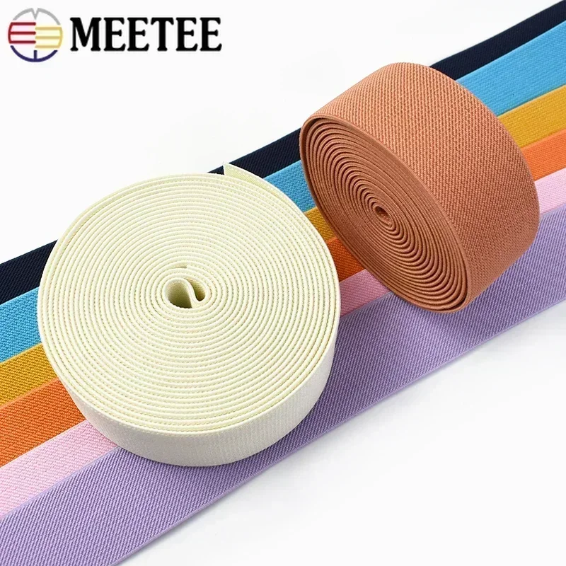5M 10-60mm 1.5mm Thick Sewing Elastic Bands for Underwear Rubber Webbing Tapes Belt Shoes Pants Ribbons DIY Garment Accessories