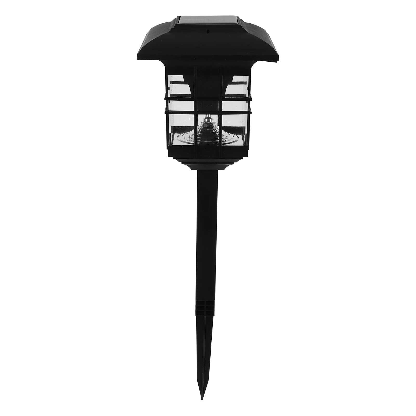 

Solar Powered Lights 2 in 1 Stigma Ground Plug Lamp Outdoor Garden Black Waterproof LED Light Daylight Charging
