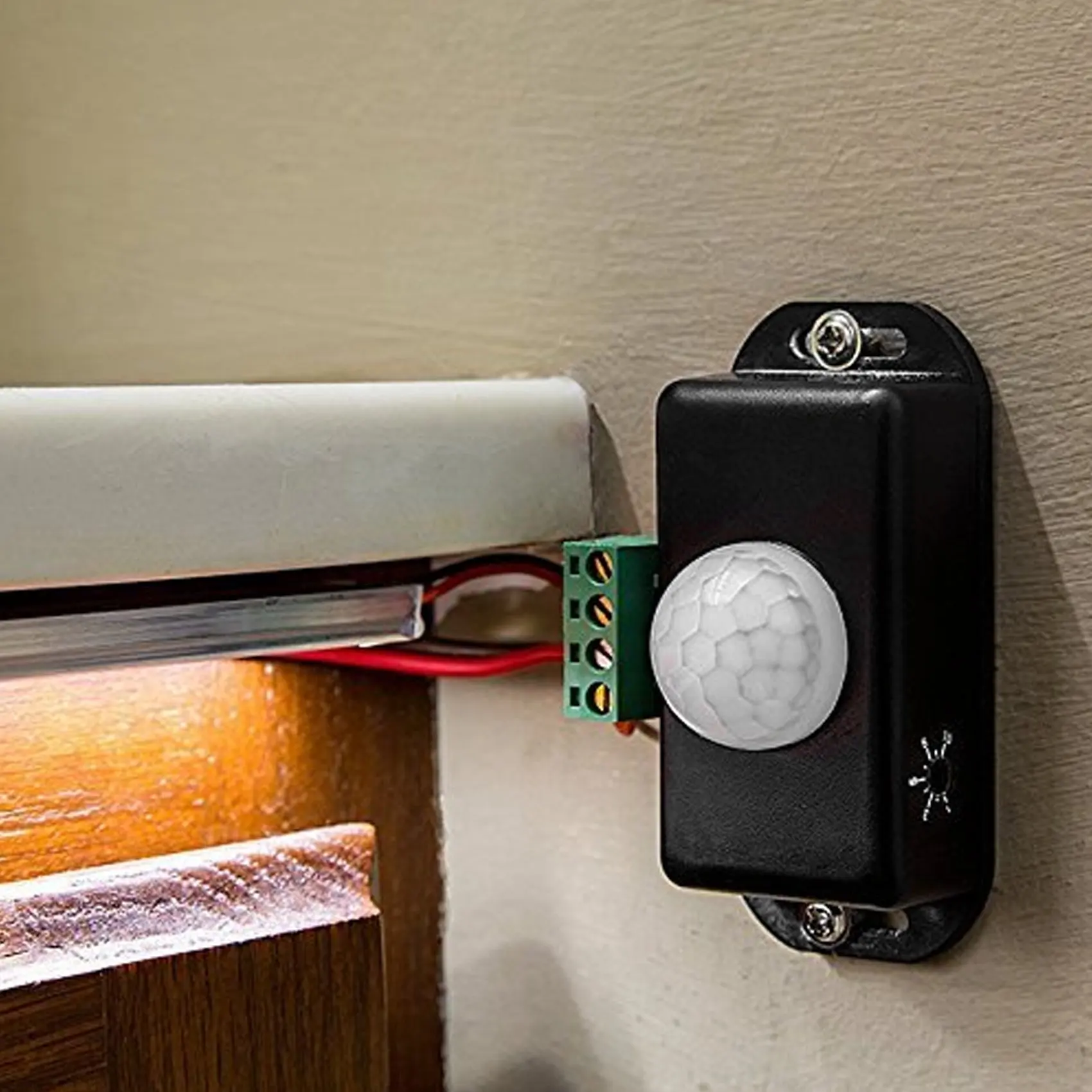 Motion Sensor Switch, 12V 24V PIR Sensor LED Switch Controller for Flexible LED Strips Light, 2 Pack image 6