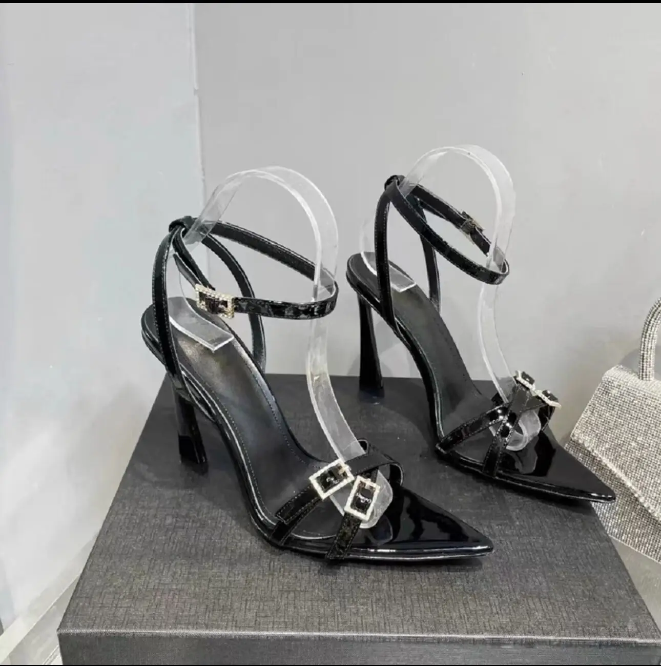 2024 nuove donne sandali con tacco alto estate tacchi alti scarpe eleganti cinturino Slingbacks di lusso femminile Sexy sandalo da sposa Mary Janes