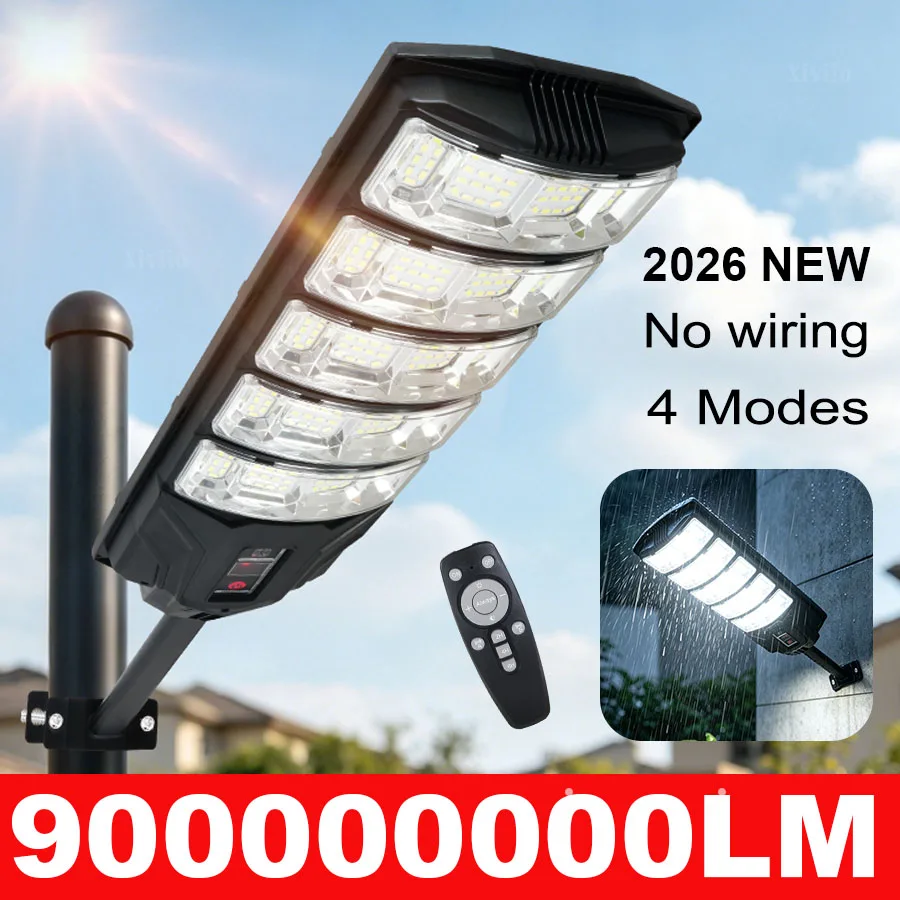 90000000LM 240/192/96LED Solar Led Light Outdoor Powerful Outdoor Solar Lamp Remote Control Flood Light Solar Wall Street Lamp