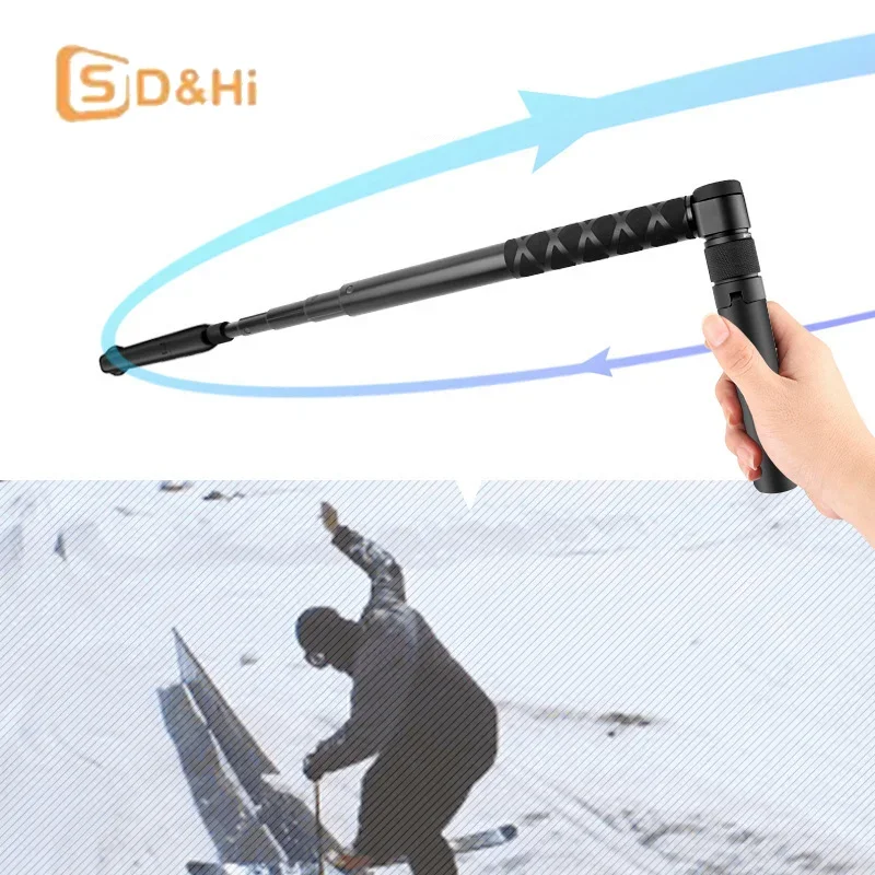 عصا سيلفي معدنية غير مرئية قابلة للتطوير Monopod لملحقات Insta 360 ONE X2/3X4 لحامل الكاميرا ثلاثي القوائم
