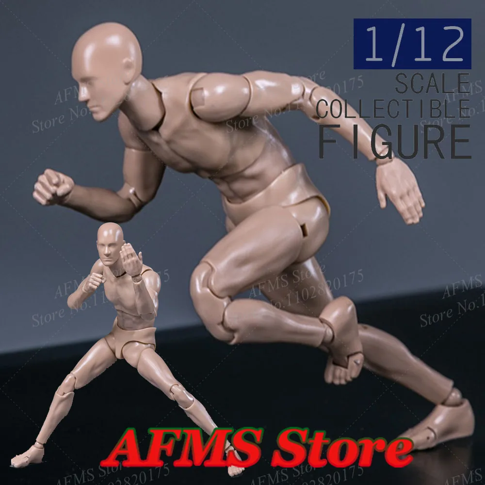 DPS01 1/12 Male Soldier Athlete Narrow Shoulder Draw Man Testman Crash Human Mannequin 6Inch Artists Action Figure Model Dolls