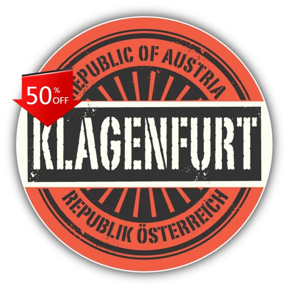 

Klagenfurt Austria Rubber Stamp Cool Car Laptop Window Bumper Waterproof Vinyl Decal Decoration Vintage Cool Unique Unique