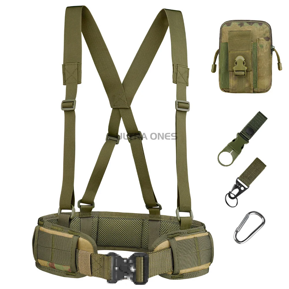 Tactical Padded Belt Airsoft Shooting Combat Molle Soft Belts Training Hunting Climbing Breathable Adjustbale Waistband