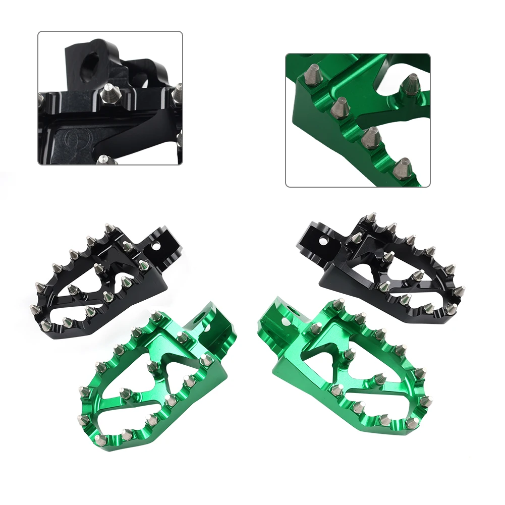 1Pair Motorcycle MX Foot Pegs Pedal Rest Footpeg Aluminum For Kawasaki KX100 KX65 For Suzuki RM 100 65